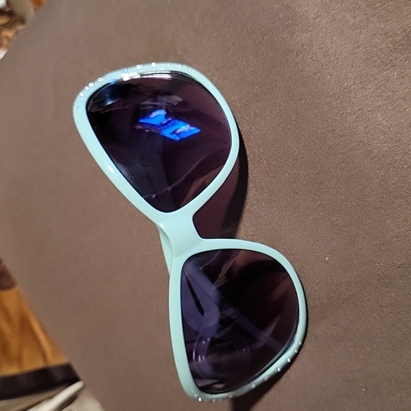 Seafoam Green Rhinestone Sunglasses - Picture 8 of 8